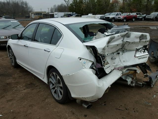 1HGCR2F55EA168009 - 2014 HONDA ACCORD SPO WHITE photo 3