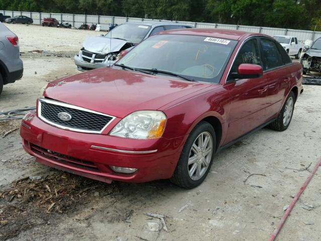 1FAFP24105G109180 - 2005 FORD FIVE HUNDR BURGUNDY photo 2