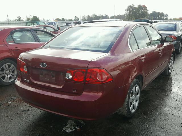 KNAGE123875139803 - 2007 KIA OPTIMA RED photo 4