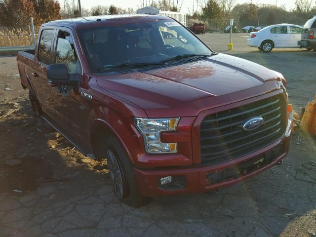 1FTEW1EF3FFB47412 - 2015 FORD F150 SUPER RED photo 1