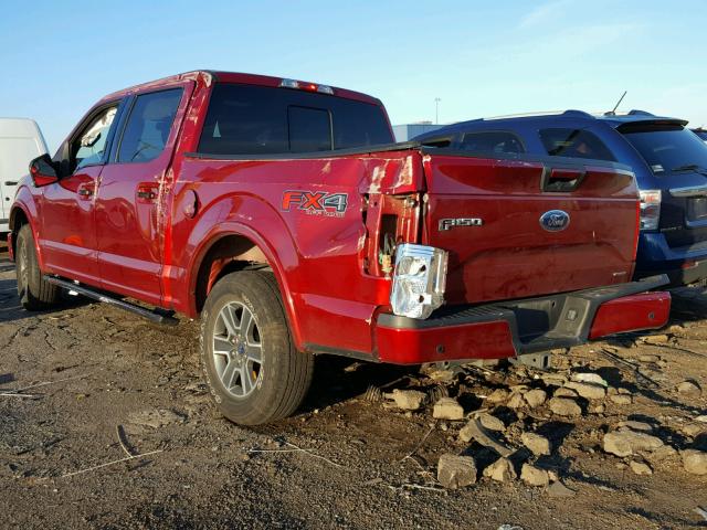 1FTEW1EF3FFB47412 - 2015 FORD F150 SUPER RED photo 3