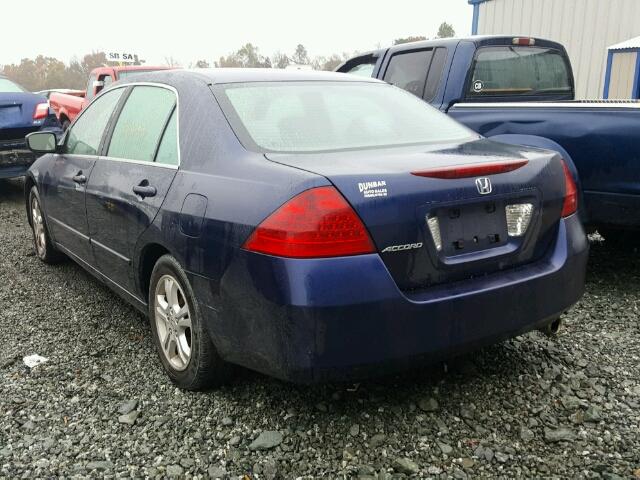 1HGCM56337A212770 - 2007 HONDA ACCORD SE BLUE photo 3