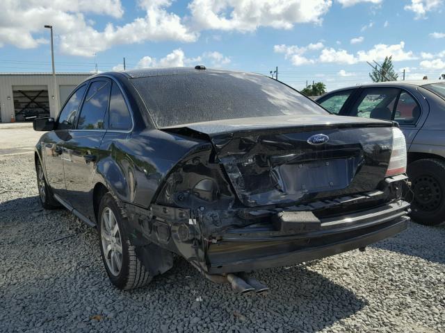 1FAHP24W49G117180 - 2009 FORD TAURUS BLACK photo 3