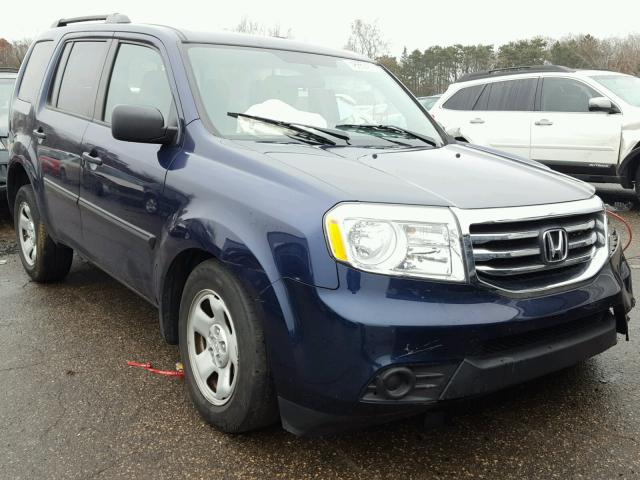 5FNYF4H2XFB062434 - 2015 HONDA PILOT LX BLUE photo 1