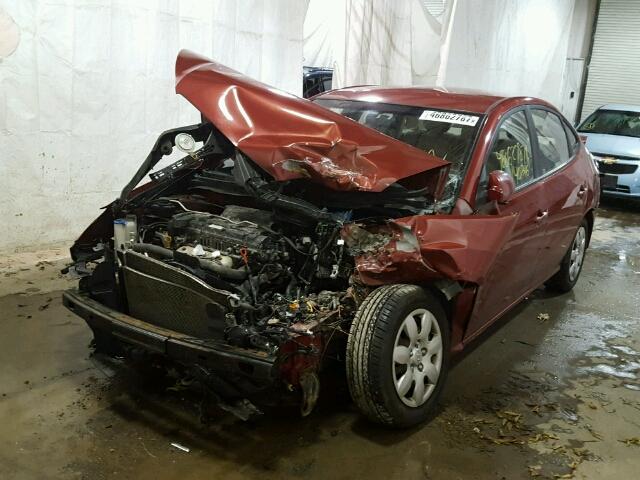 KMHDU46D48U476095 - 2008 HYUNDAI ELANTRA GL RED photo 2