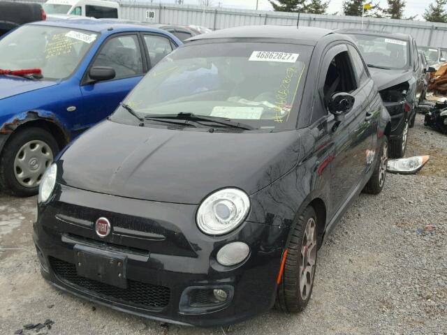 3C3CFFBR9DT598547 - 2013 FIAT 500 SPORT BLACK photo 2