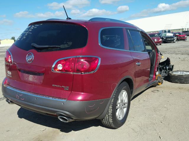 5GAER13D79J192753 - 2009 BUICK ENCLAVE CX RED photo 4