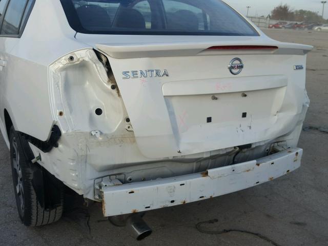 3N1AB6AP3CL727205 - 2012 NISSAN SENTRA 2.0 WHITE photo 9