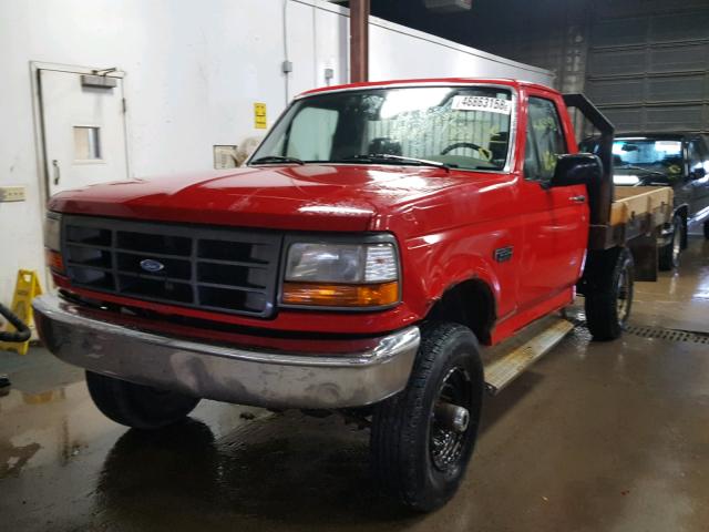 1FTHF26H9TLB43672 - 1996 FORD F250 RED photo 2
