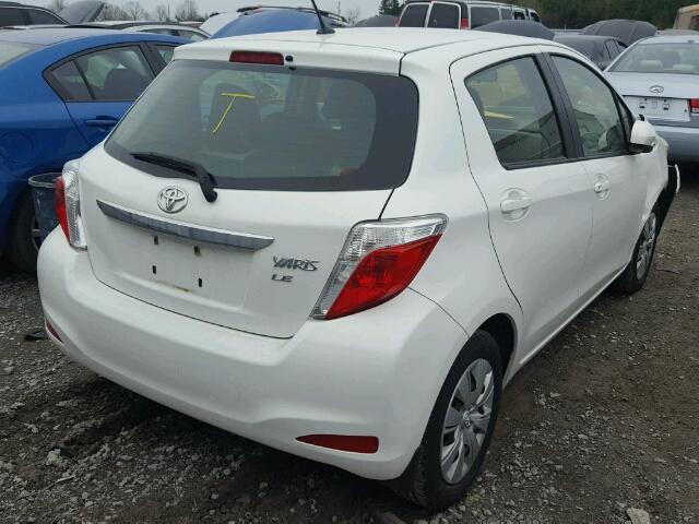 JTDKTUD38CD528071 - 2012 TOYOTA YARIS WHITE photo 4