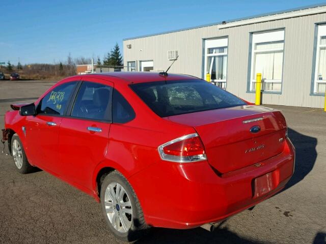 1FAHP35N88W229576 - 2008 FORD FOCUS SE RED photo 3