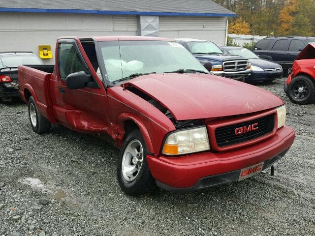 1GTCS19W518162519 - 2001 GMC SONOMA RED photo 1