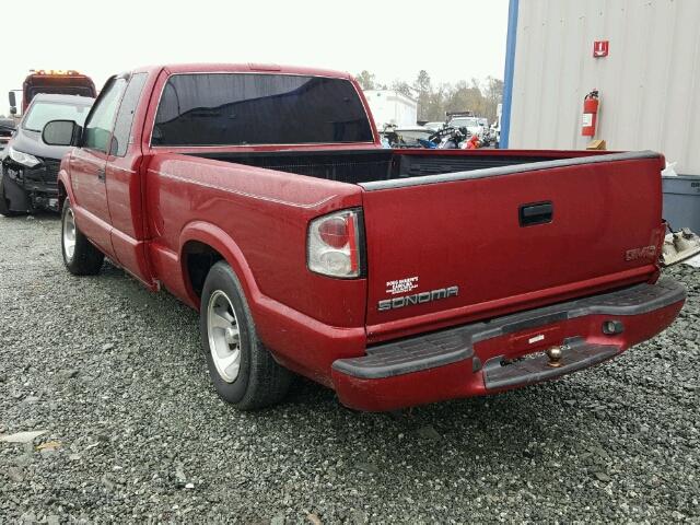 1GTCS19W518162519 - 2001 GMC SONOMA RED photo 3