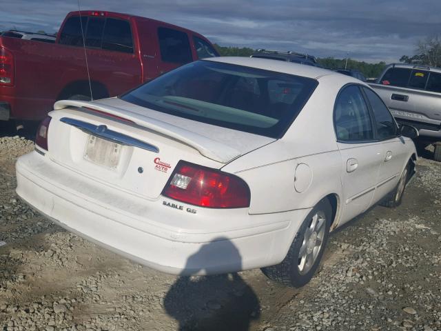 1MEFM50U32A637023 - 2002 MERCURY SABLE GS WHITE photo 4