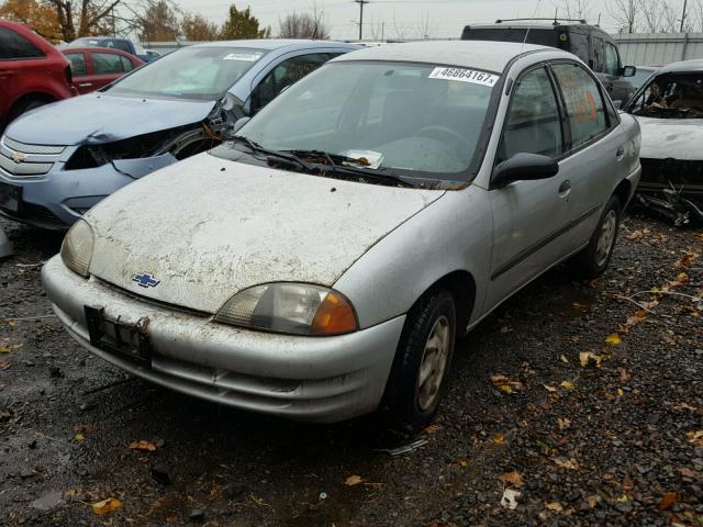 2C1MR5220Y6728792 - 2000 CHEVROLET METRO LSI GRAY photo 2