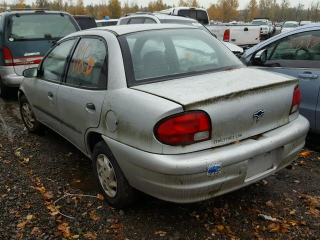 2C1MR5220Y6728792 - 2000 CHEVROLET METRO LSI GRAY photo 3