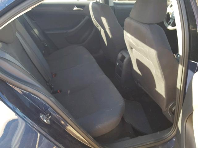 3VW2K7AJ7EM335910 - 2014 VOLKSWAGEN JETTA BASE BLUE photo 6