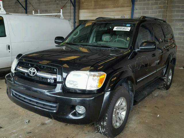 5TDZT34AX6S283161 - 2006 TOYOTA SEQUOIA SR BLACK photo 2