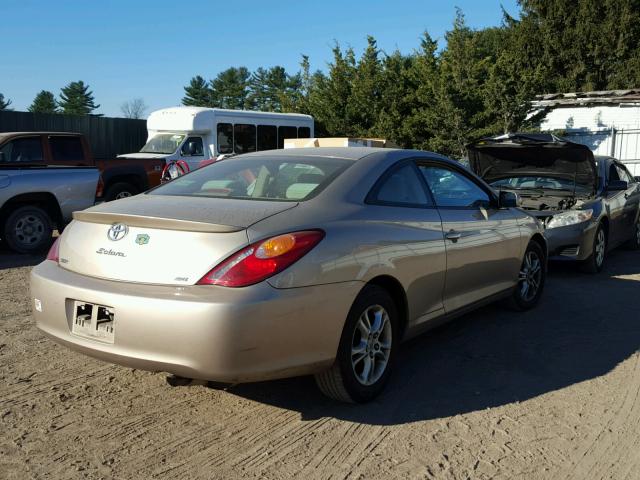 4T1CE38P14U872487 - 2004 TOYOTA CAMRY SOLA GOLD photo 4