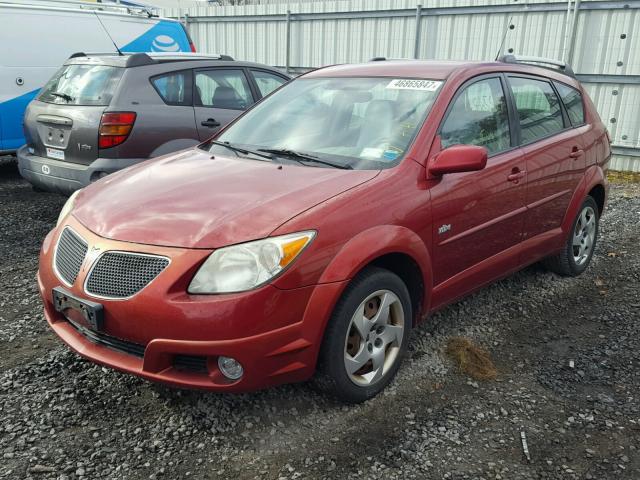 5Y2SL63805Z411874 - 2005 PONTIAC VIBE RED photo 2