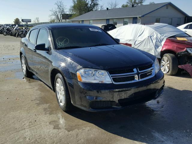 1C3CDZAB0CN109740 - 2012 DODGE AVENGER SE BLACK photo 1