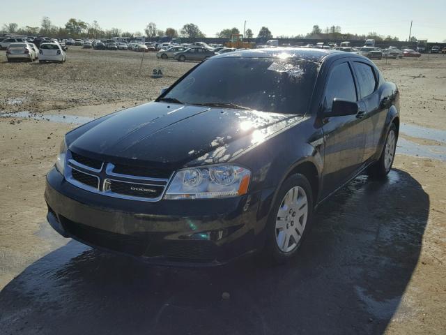 1C3CDZAB0CN109740 - 2012 DODGE AVENGER SE BLACK photo 2