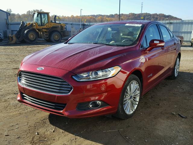 3FA6P0LU2ER313715 - 2014 FORD FUSION SE RED photo 2