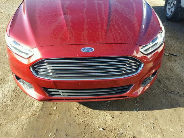 3FA6P0LU2ER313715 - 2014 FORD FUSION SE RED photo 7