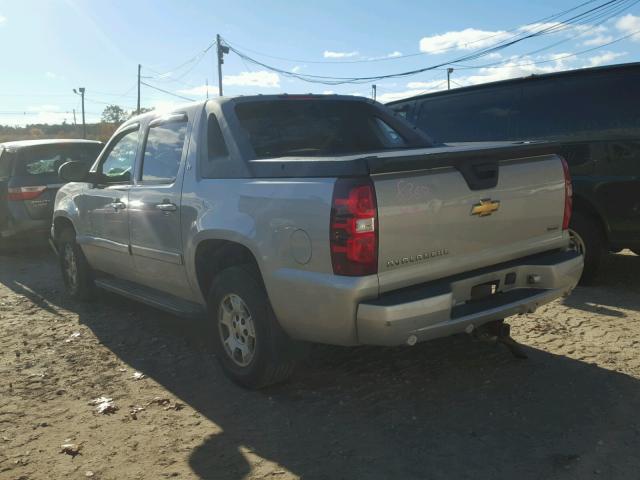 3GNFK22099G211629 - 2009 CHEVROLET AVALANCHE SILVER photo 3