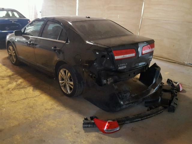 3LNHL2JC4AR642880 - 2010 LINCOLN MKZ BLACK photo 3