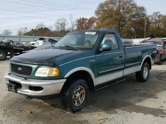 1FTDF1867VNA85931 - 1997 FORD F150 GREEN photo 2