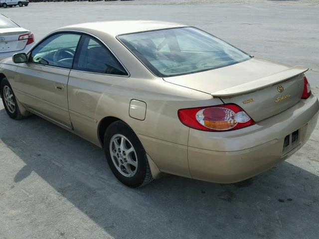 2T1CE22P02C012338 - 2002 TOYOTA CAMRY SOLA BEIGE photo 3