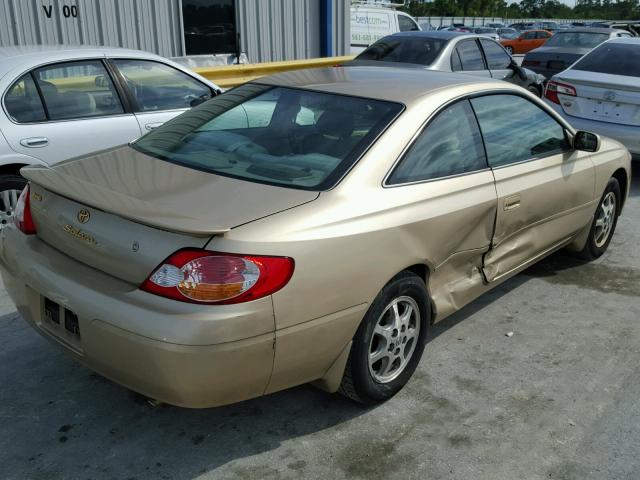 2T1CE22P02C012338 - 2002 TOYOTA CAMRY SOLA BEIGE photo 4