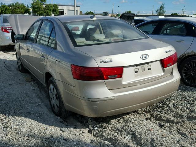 5NPET4ACXAH633543 - 2010 HYUNDAI SONATA GLS GOLD photo 3