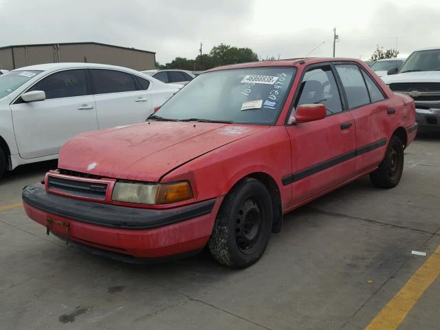 JM1BG2263L0140744 - 1990 MAZDA PROTEGE LX RED photo 2