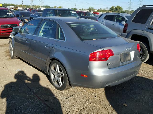 WAUDF78E77A127130 - 2007 AUDI A4 2.0T QU GRAY photo 3