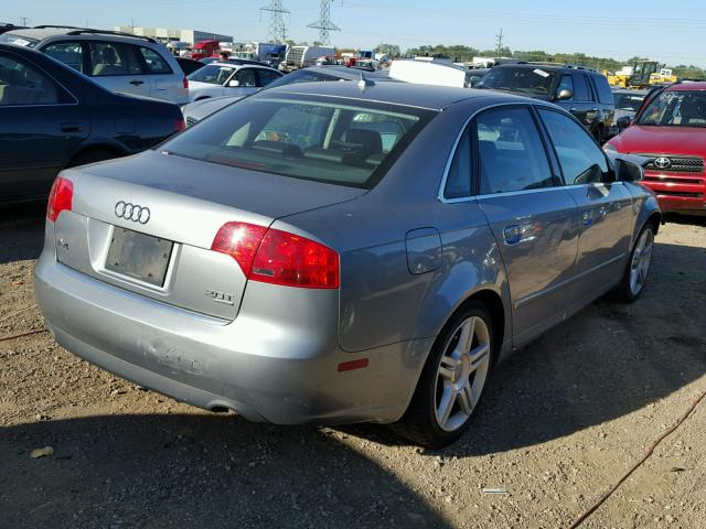 WAUDF78E77A127130 - 2007 AUDI A4 2.0T QU GRAY photo 4