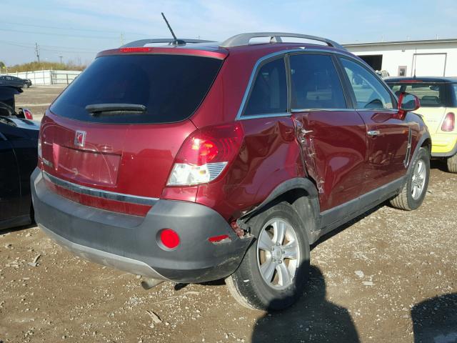 3GSCL33P78S674735 - 2008 SATURN VUE XE RED photo 4