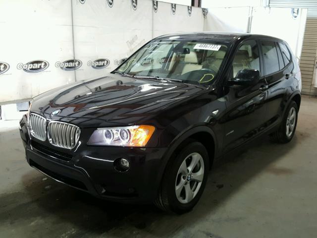 5UXWX5C5XBL700571 - 2011 BMW X3 XDRIVE2 Czarny zdjęcie 2