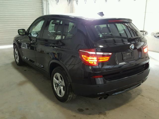 5UXWX5C5XBL700571 - 2011 BMW X3 XDRIVE2 Czarny zdjęcie 3