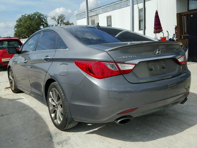 5NPEC4AC7CH351167 - 2012 HYUNDAI SONATA SE GRAY photo 3