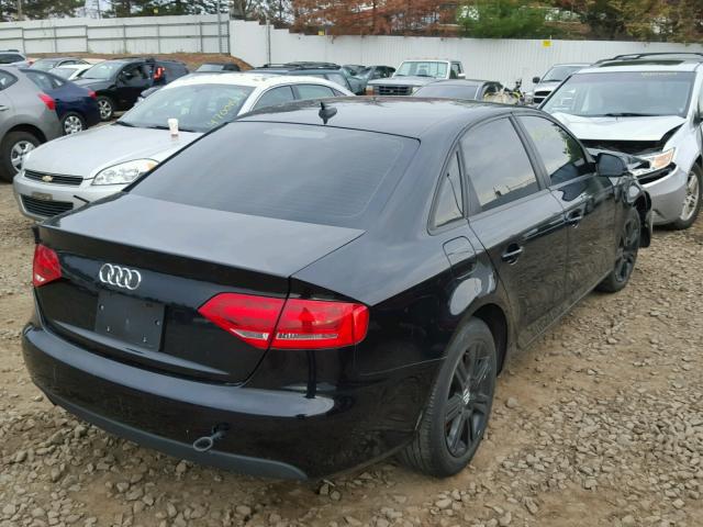 WAUBFAFL7BN021543 - 2011 AUDI A4 BLACK photo 4