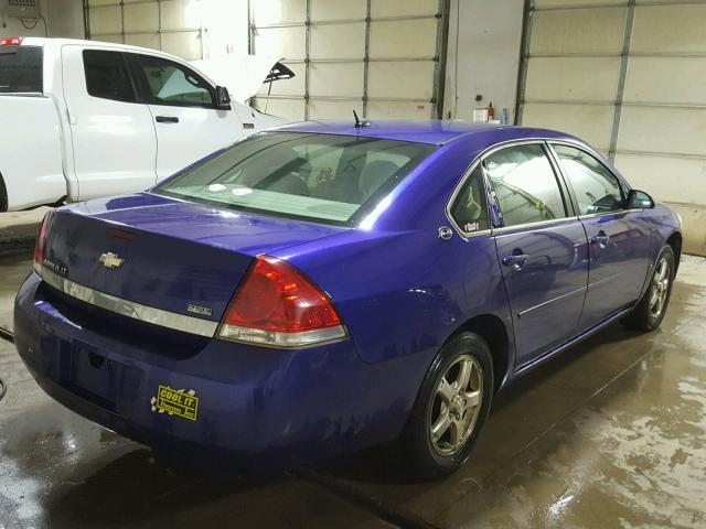 2G1WT58K179371066 - 2007 CHEVROLET IMPALA LT BLUE photo 4