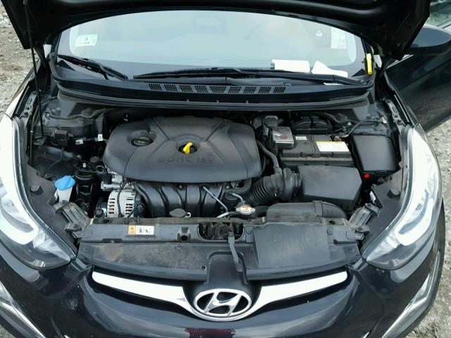 5NPDH4AE8EH500591 - 2014 HYUNDAI ELANTRA SE BLACK photo 7