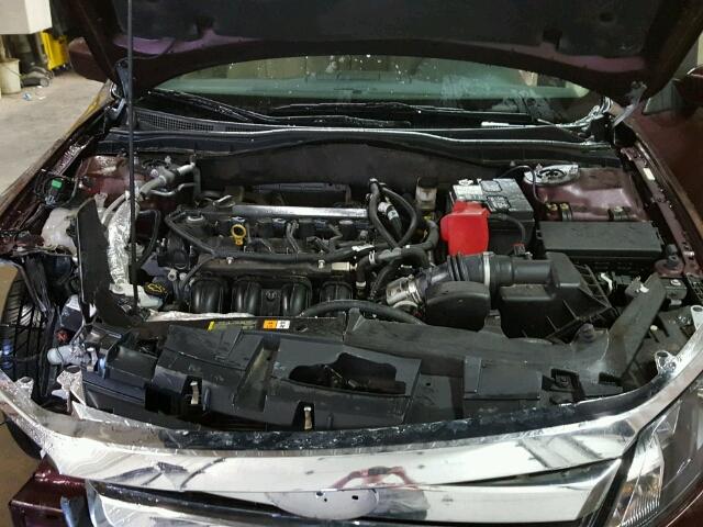 3FAHP0JA4BR334353 - 2011 FORD FUSION SEL MAROON photo 7