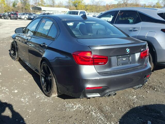 WBS8M9C59H5G42259 - 2017 BMW M3 GRAY photo 3