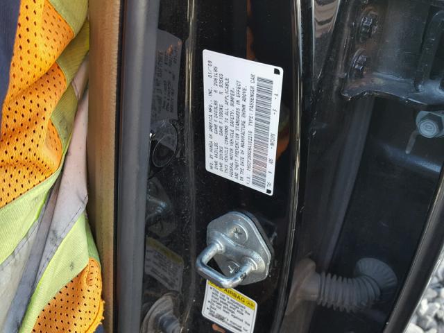 1HGCP26829A102216 - 2009 HONDA ACCORD EXL BLACK photo 10