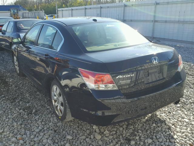 1HGCP26829A102216 - 2009 HONDA ACCORD EXL BLACK photo 3