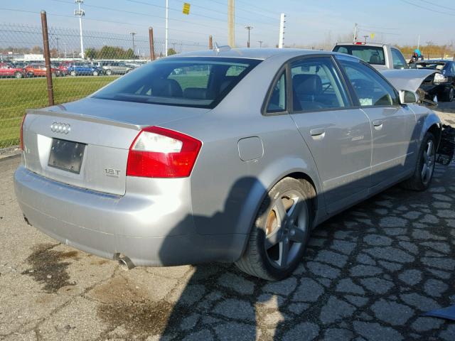 WAULC68E25A118850 - 2005 AUDI A4 1.8T QU SILVER photo 4