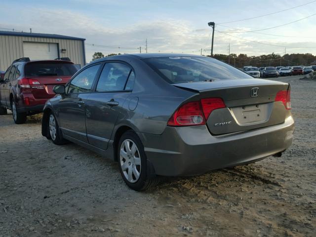 1HGFA165X6L077175 - 2006 HONDA CIVIC LX GRAY photo 3